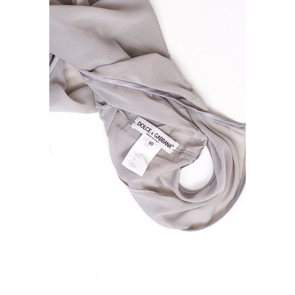 Dolce & Gabbana Gray Sheer Midi Dress - Picture 7 of 7